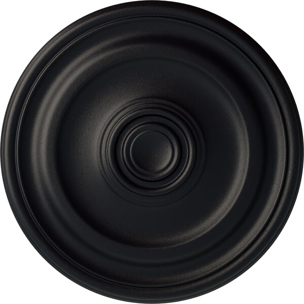 Ekena Millwork Devon Ceiling Medallion (Fits Canopies up to 3 5/8"), Hand-Painted Steel Gray, 15 3/4"OD x 1 1/2"P CM15DESGS - main